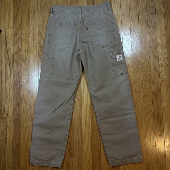 Levi's Men’s 30x32 Workwear Tan Carpenter Pants 568 Loose Straight Double Knee - Picture 2 of 16